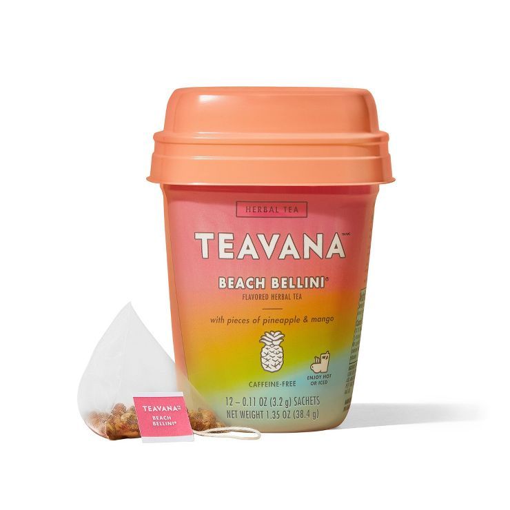 Teavana Beach Bellini, Herbal Tea With Pineapple and Mango, 12 Sachets | Target