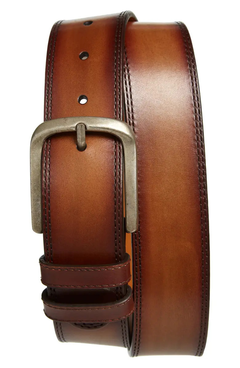 Wayne Burnished Leather Belt | Nordstrom