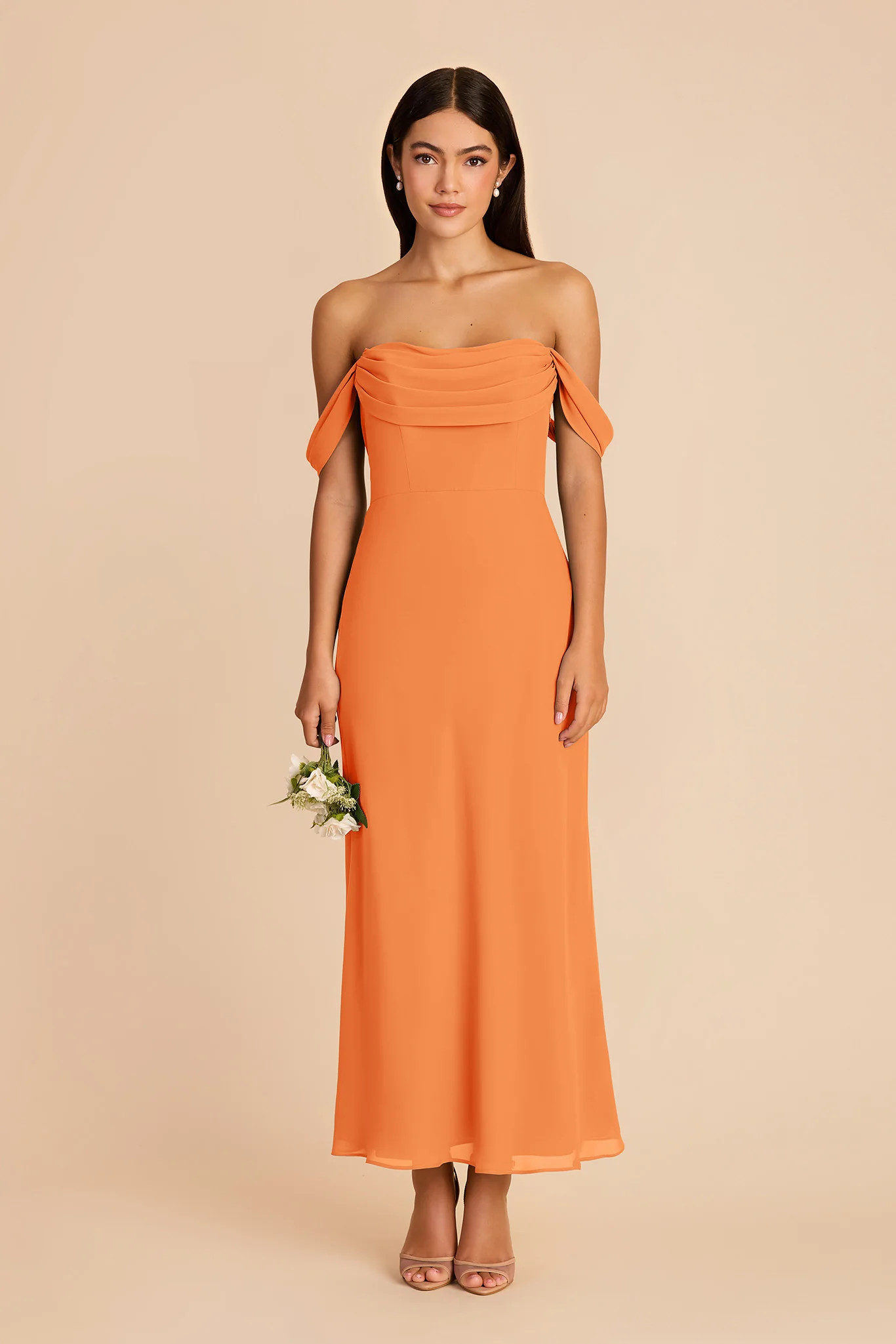 Mischa Chiffon Dress - Apricot | Birdy Grey | Birdy Grey