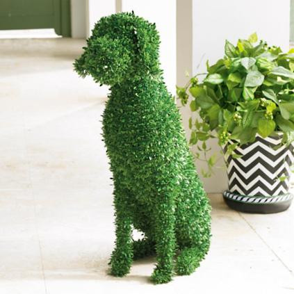 Faux Boxwood Garden Dog, Casey | Grandin Road