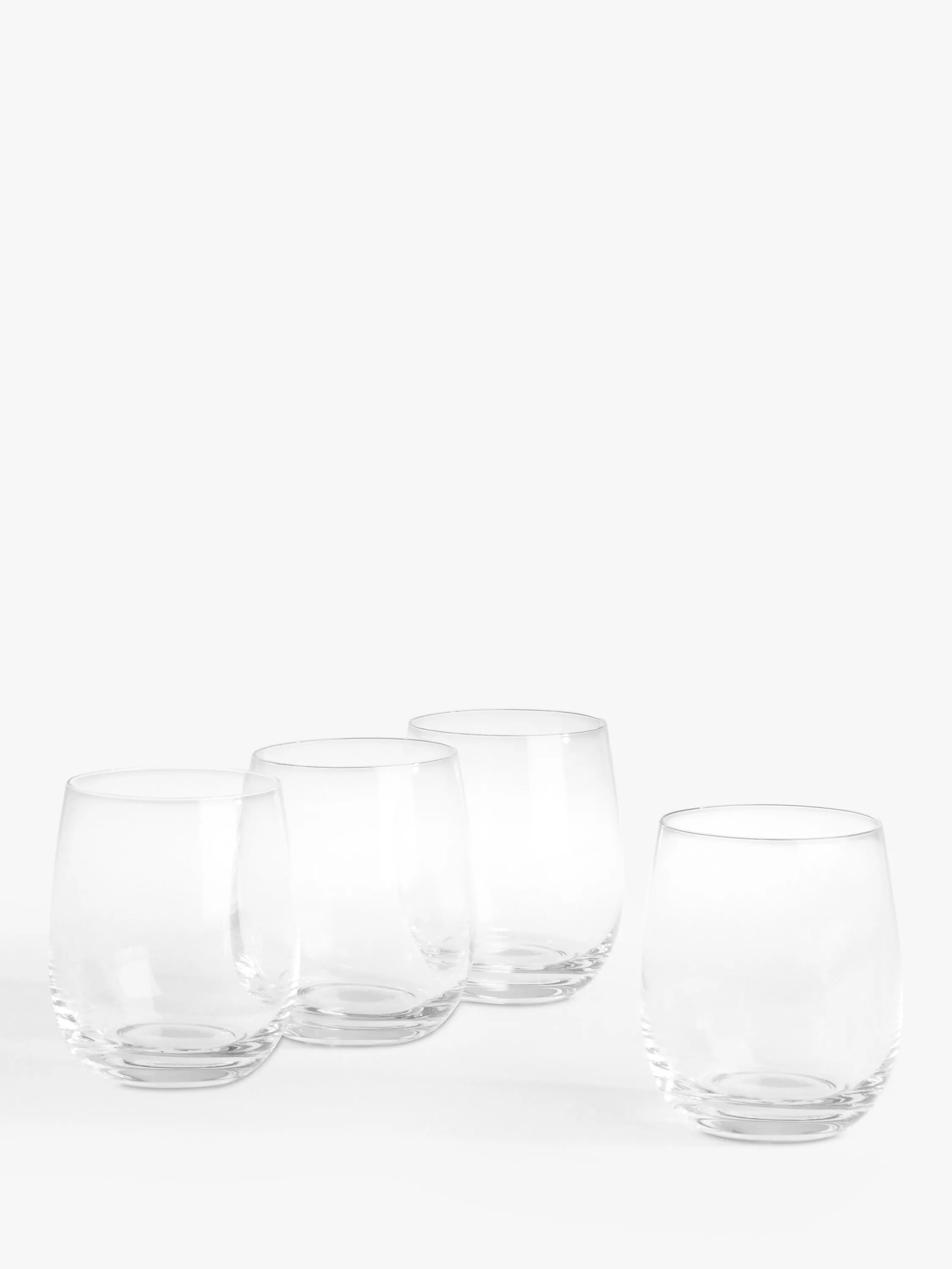 John Lewis Studio Glass Tumbler, Set of 4, 330ml, Clear | John Lewis (UK)