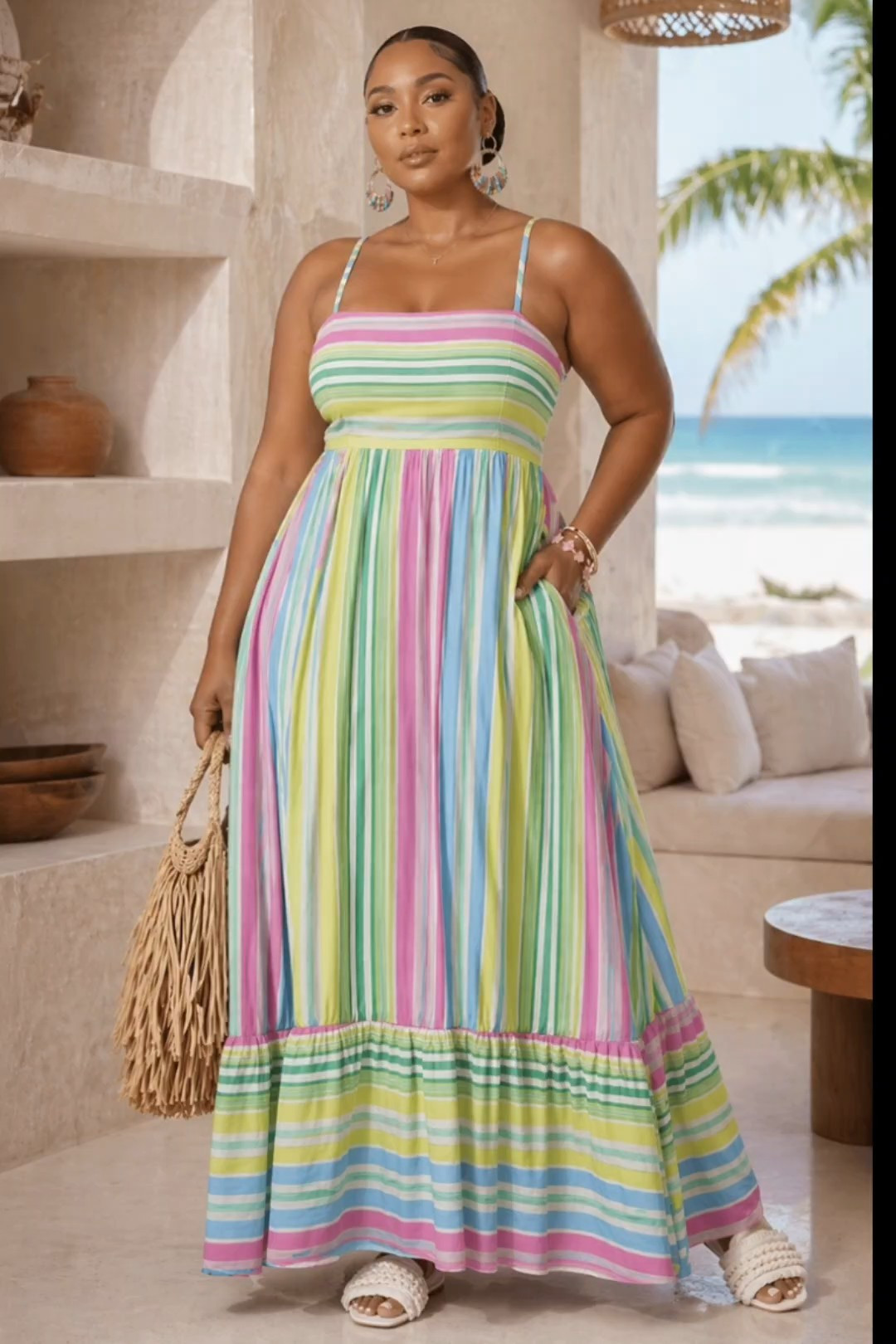 Curvy babes, this striped maxi dress is giving beach vacation, resort brunch, and effortless summer style 🌴✨

#LTKTravel #LTKootd #LTKgrwm