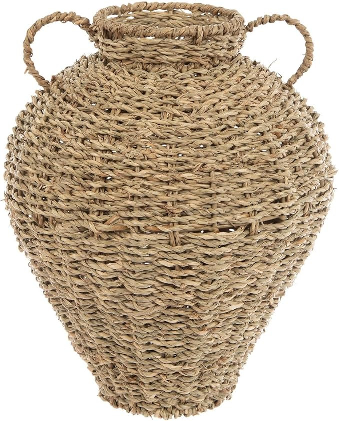 Hobby Lobby Seagrass Decorative Vase with Handles, 12" H x 10" W, Natural Brown,Vase for Home and... | Amazon (US)