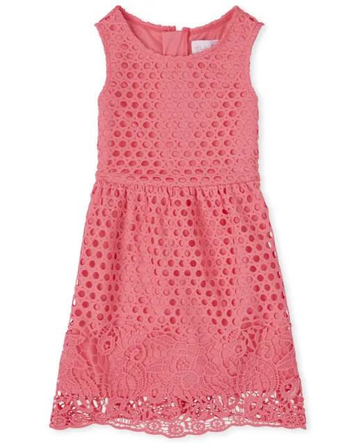 Girls Eyelet Shift Dress - gumball | The Children's Place