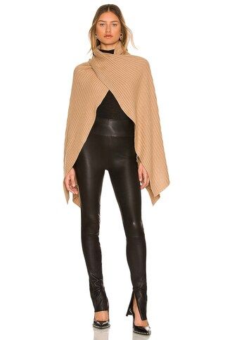 Autumn Cashmere Hybrid Rib Cape in Camel from Revolve.com | Revolve Clothing (Global)