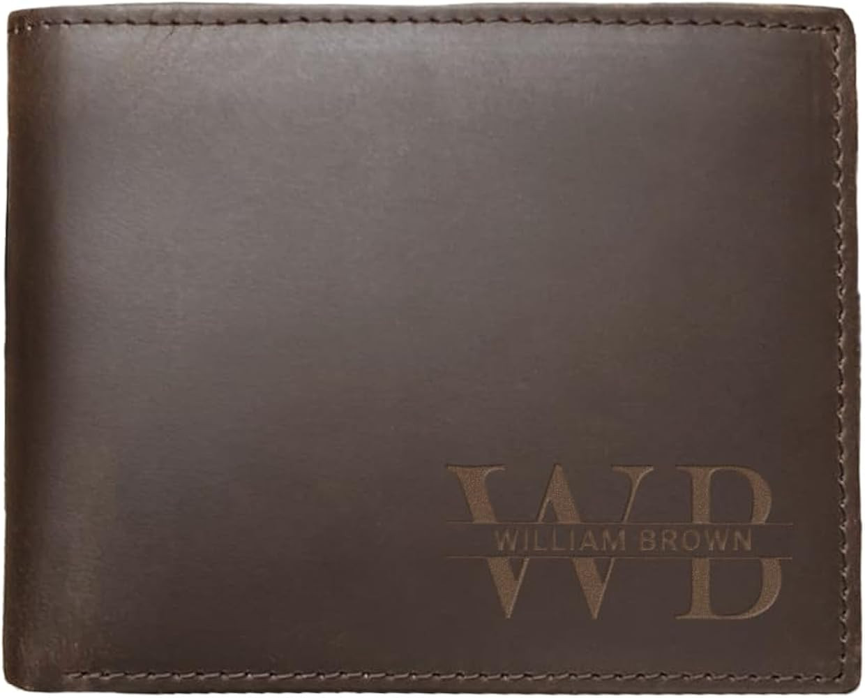 Custom Wallets for Men, Leather Wallets with Engraved Name, Personalized Gifts for Dad, Husband, ... | Amazon (US)
