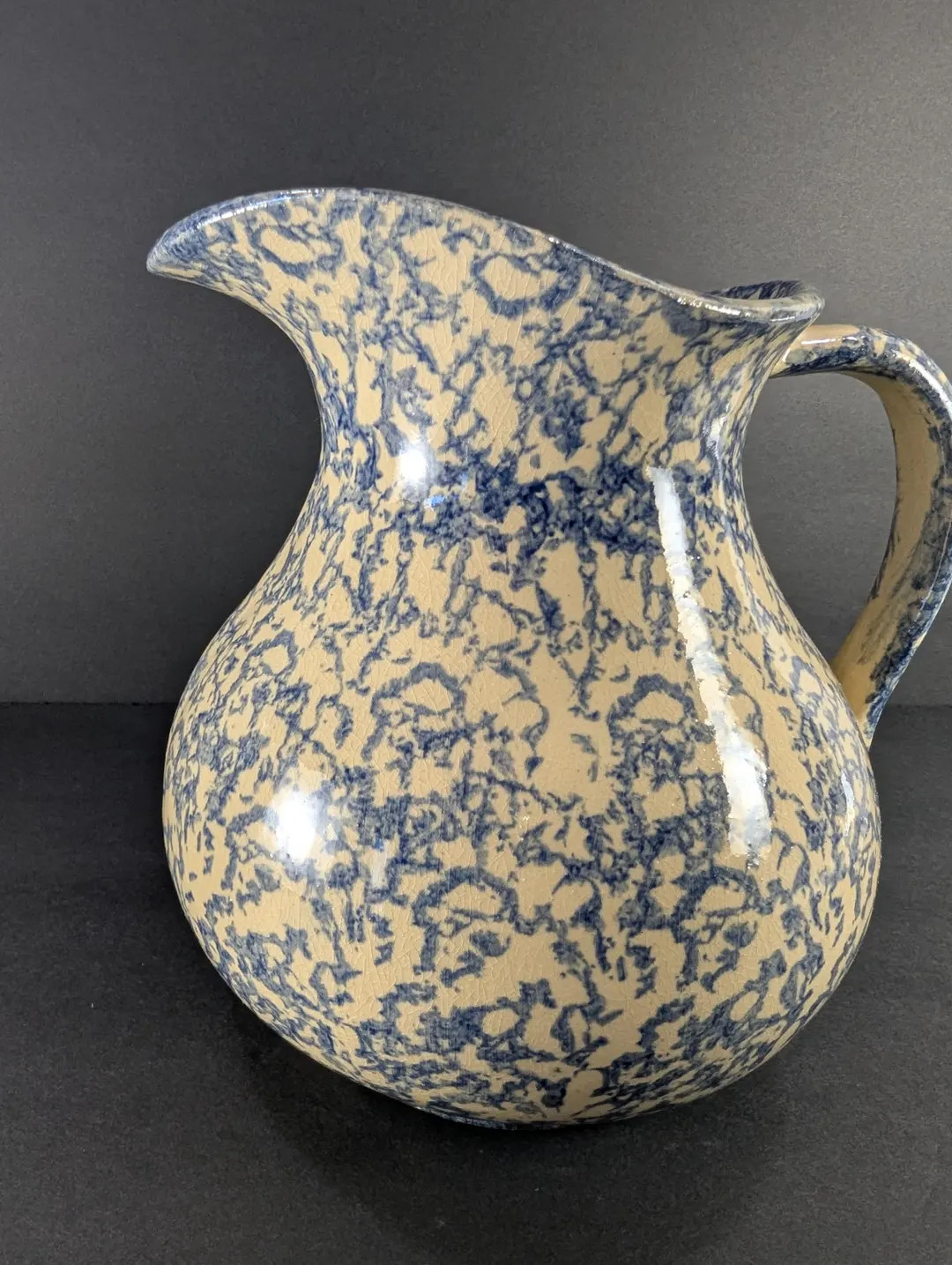 Vintage Robinson Ransbottom Stoneware Pitcher Blue Sponge RRP Co Roseville - Etsy | Etsy (US)