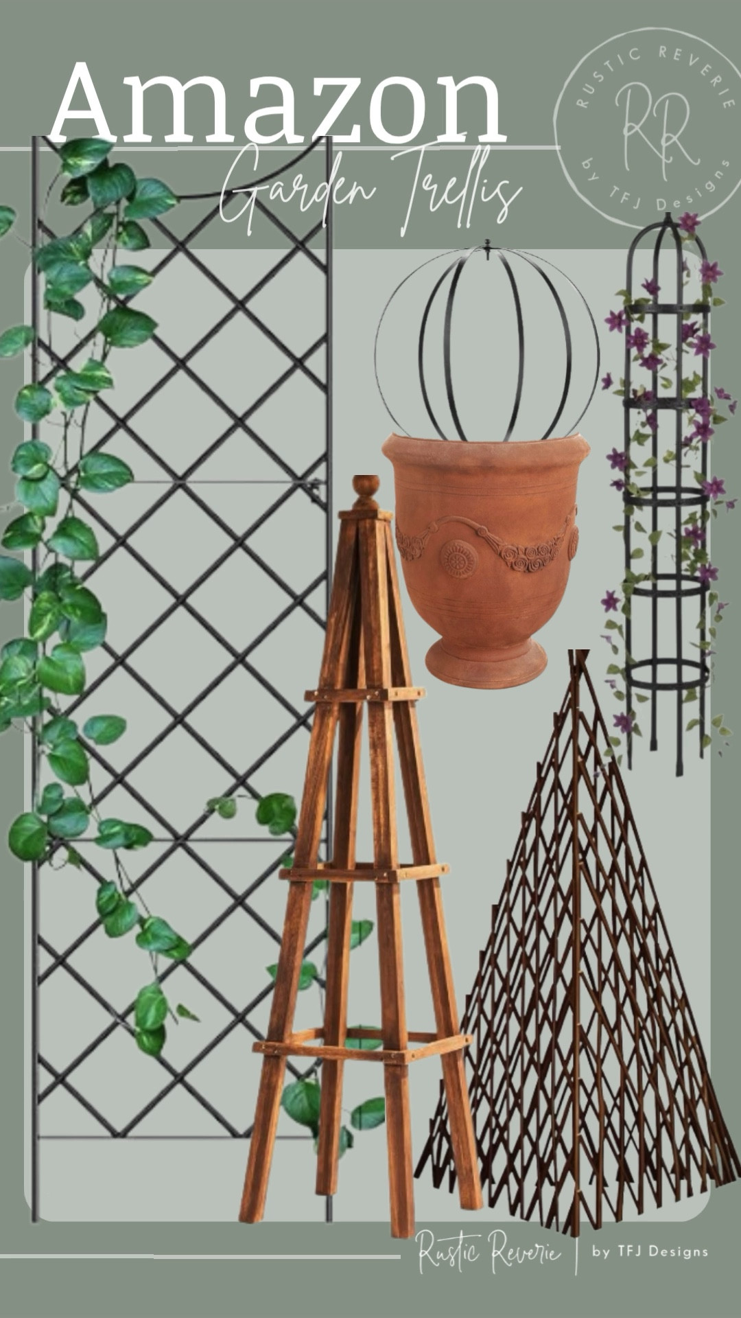 Create your dream garden this year by adding different types of trellises. A trellis creates interest in your garden and adds needed visual height! 🖤 amazon creator favorites prime shipping under $100 $50 affordable DIY alternative cozy inviting backyard patio entertaining romantic cottage cottagecore french country gardener gardening flowers spring summer outdoor furniture planter

#LTKSaleAlert #LTKSeasonal #LTKHome