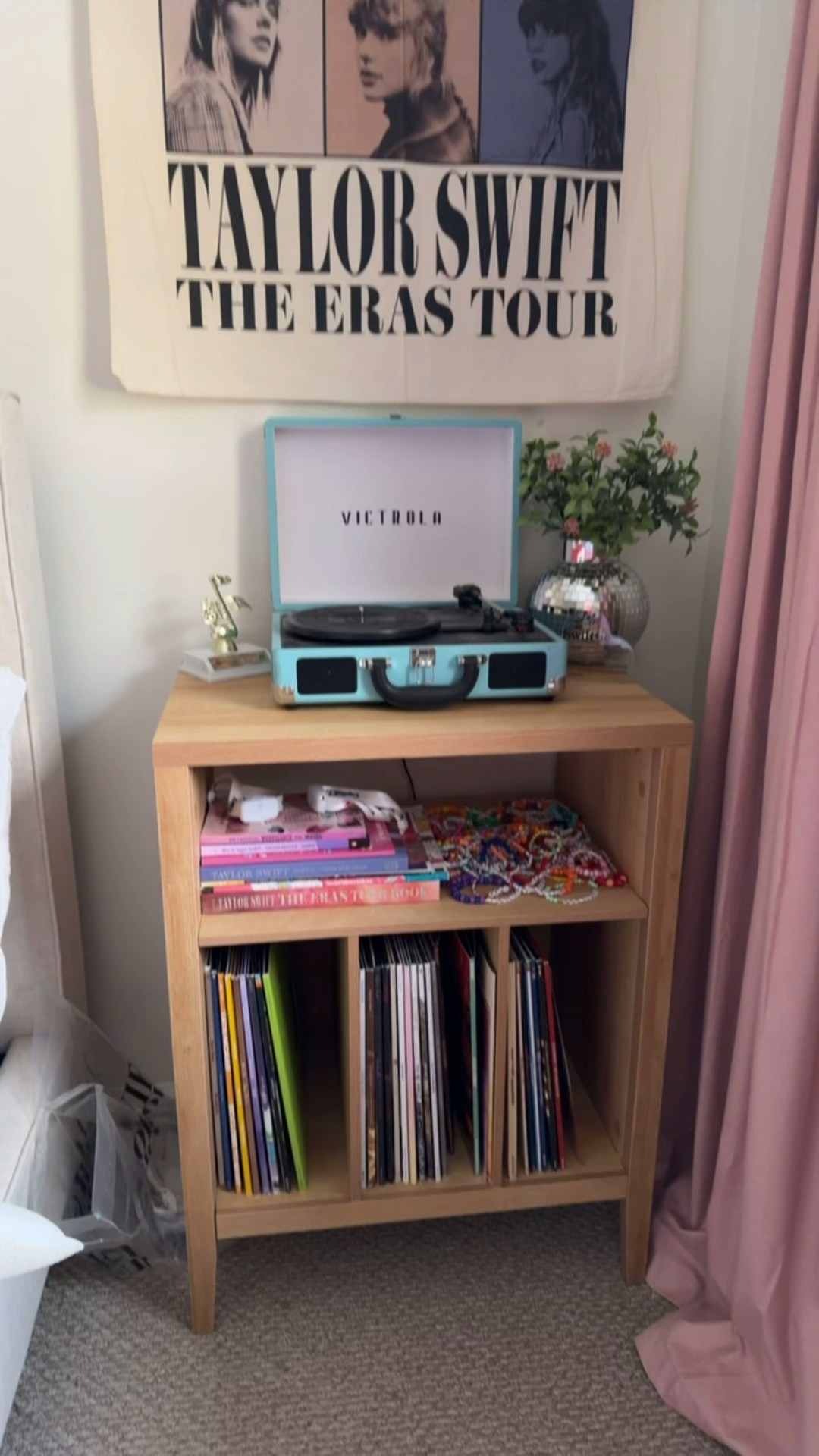 Baby blue record player
Record player and vinyl storage
Teen girl room

#LTKmomlife #LTKFindsUnder100
