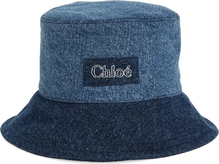 Chloé Romy Colorblock Denim Bucket Hat | Nordstrom | Nordstrom