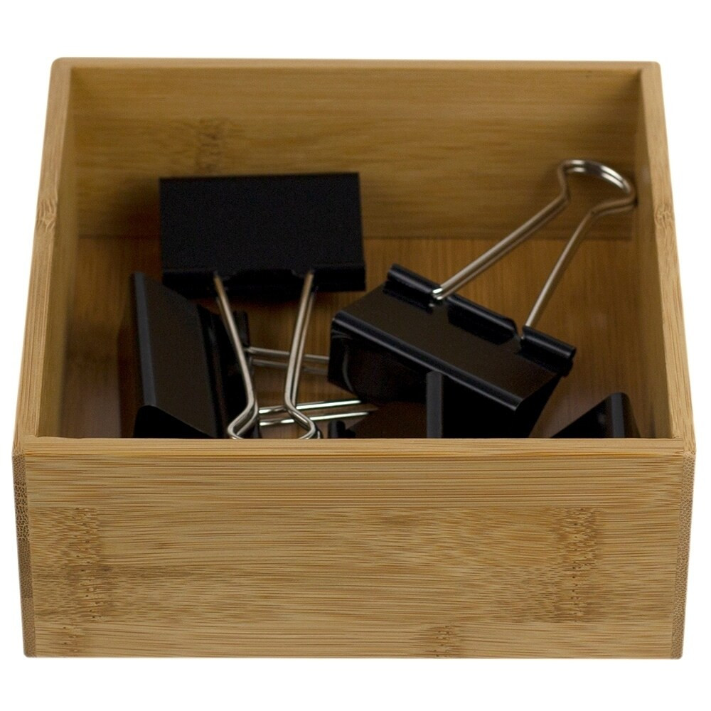 6" x 6" Bamboo Drawer Organizer Natural | Bed Bath & Beyond