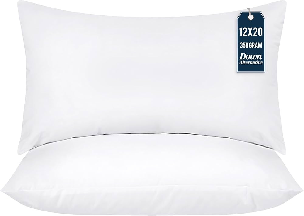 Utopia Bedding Throw Pillows Insert (Pack of 2, White) - 12 x 20 Inches Bed and Couch Pillows - I... | Amazon (CA)