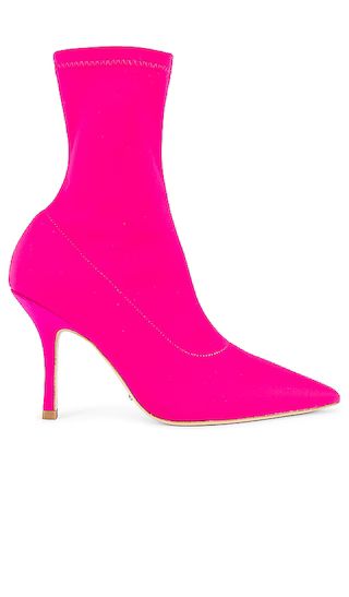 Kitana Heeled Bootie in Pink Lycra | Revolve Clothing (Global)