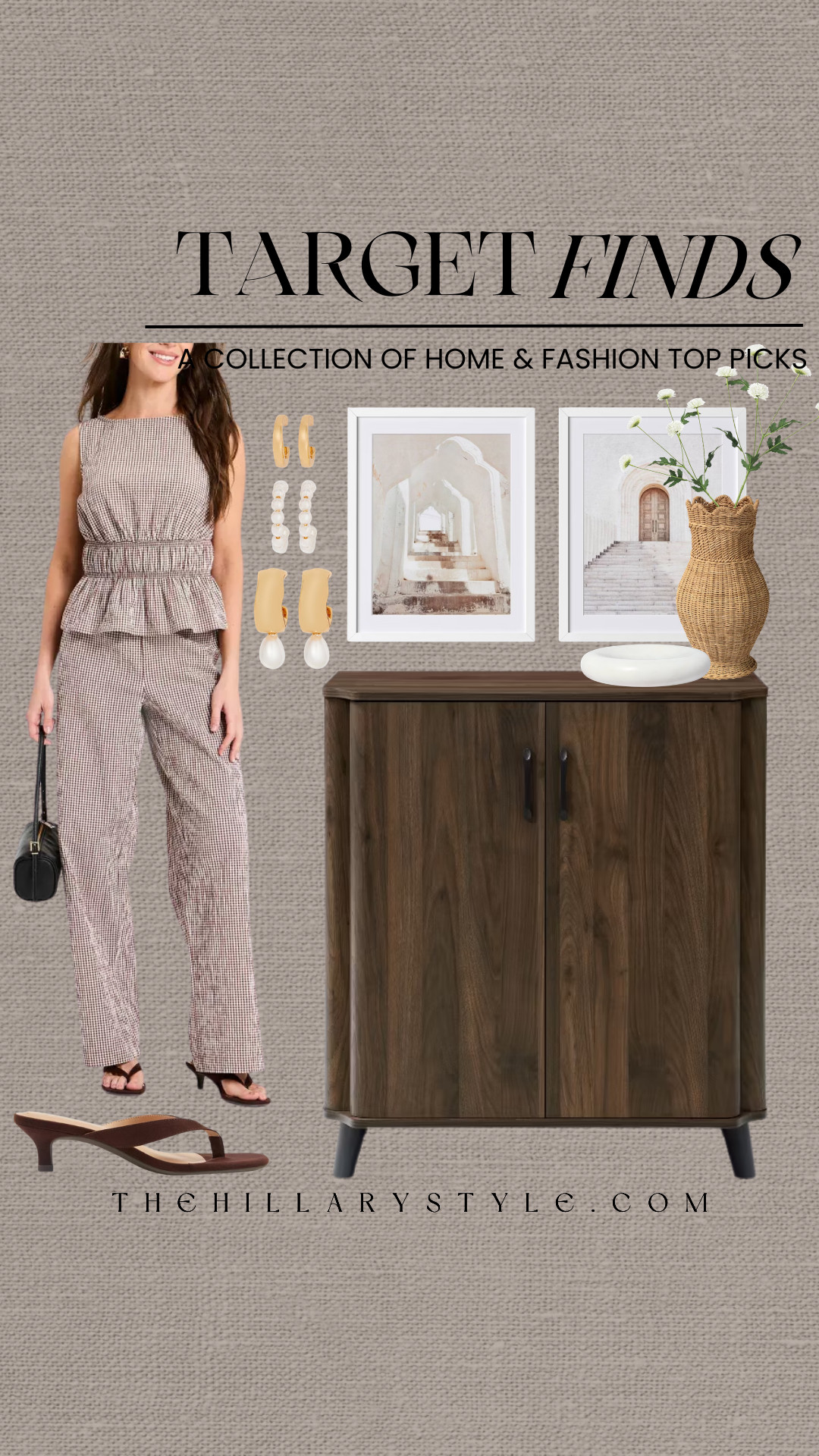 Target Transitional Spring Finds: Brown & Neutral Aesthetic
Looking for that perfect transitional spring look? Target is absolutely hitting it out of the park with these earthy brown tones and organic textures. This brown gingham set is the ultimate cozy-yet-chic vibe for a capsule wardrobe, and I’m pairing it with some mid-century modern home updates that feel so high-end. From sculptural vases to warm wood accents, these affordable finds are proof you can achieve a designer look on a budget. Grab these spring new arrivals before they sell out!

#TheHillaryStyle #TargetFinds #TargetStyle #SpringFashion2026 #NeutralHomeDecor #MidCenturyModern #SpringOutfits #TargetHome #AffordableLuxury #CapsuleWardrobe #TransitionalStyle #StudioMcGee #HearthAndHand #OrganicModern #HomeRefresh 

 

#LTKootd #LTKSeasonal #LTKHome