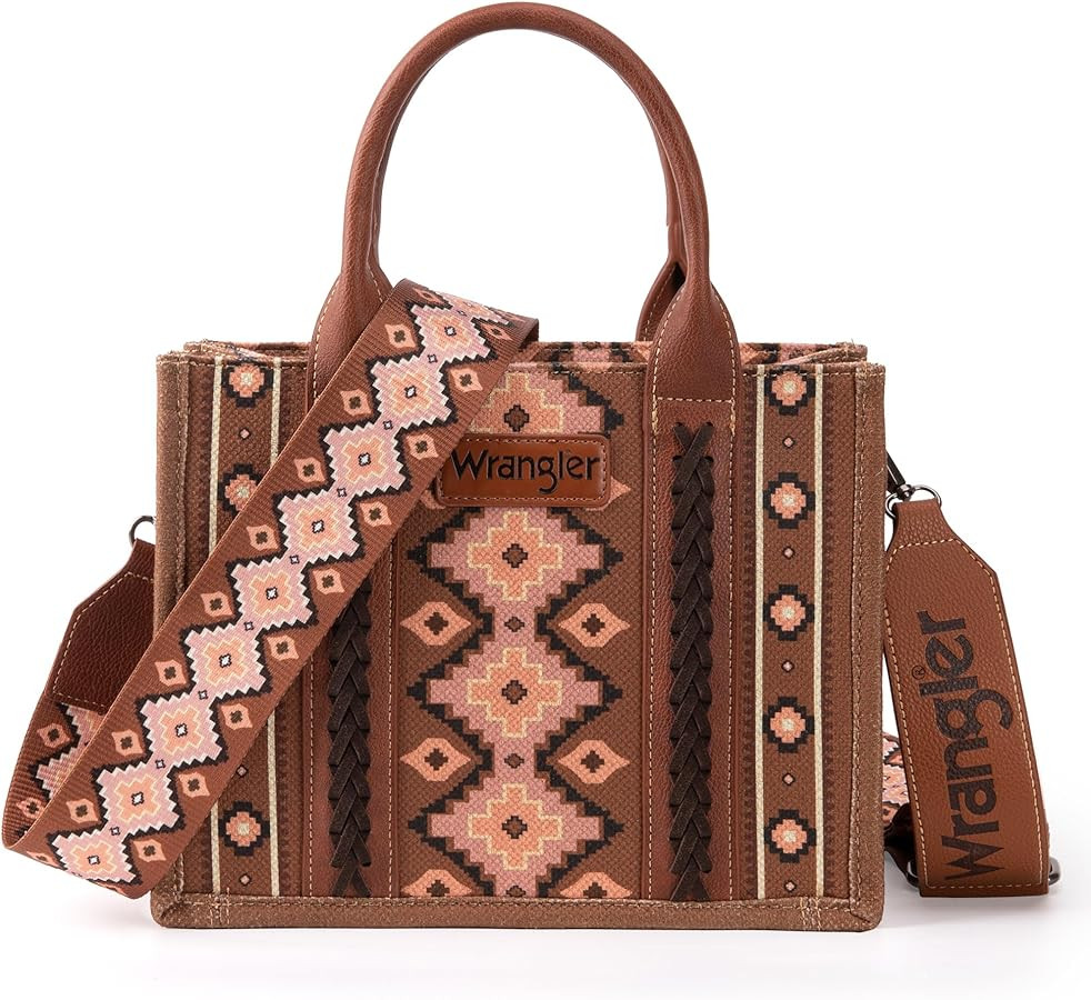 Wrangler Aztec Tote Bag for Women Boho Shoulder Purses and Handbags | Amazon (US)