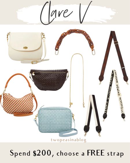 Clare V spend $200, get a FREE strap. Clare V bags. Summer bags. 

#LTKsalealert #LTKSeasonal #LTKitbag