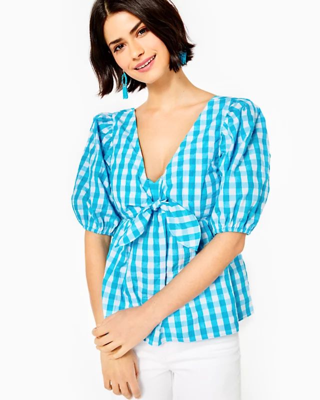 Sarafina Gingham Babydoll Top | Lilly Pulitzer | Lilly Pulitzer