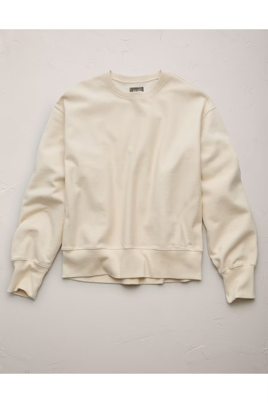 AE77 Premium Fleece Crew Neck Sweatshirt NULL Natural L | American Eagle Outfitters (US & CA)