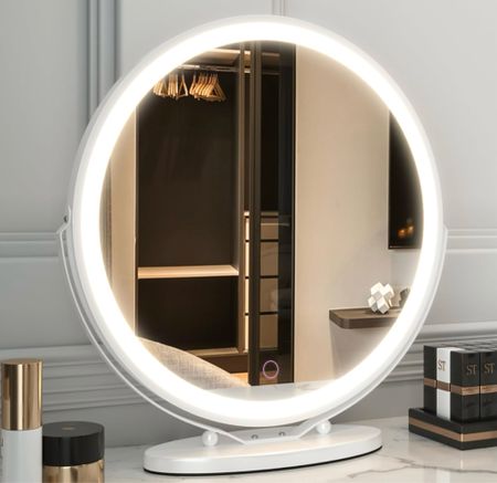 Mirror from my master bathroom. Sturdy and easy to put together. Warm, cool, and neutral light settings.

#LTKGiftGuide #LTKfamily #LTKhome