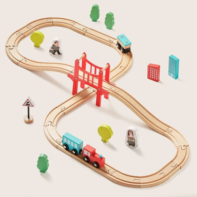 Tiny Land® Wooden Train Set for Children 39 Pcs | Target