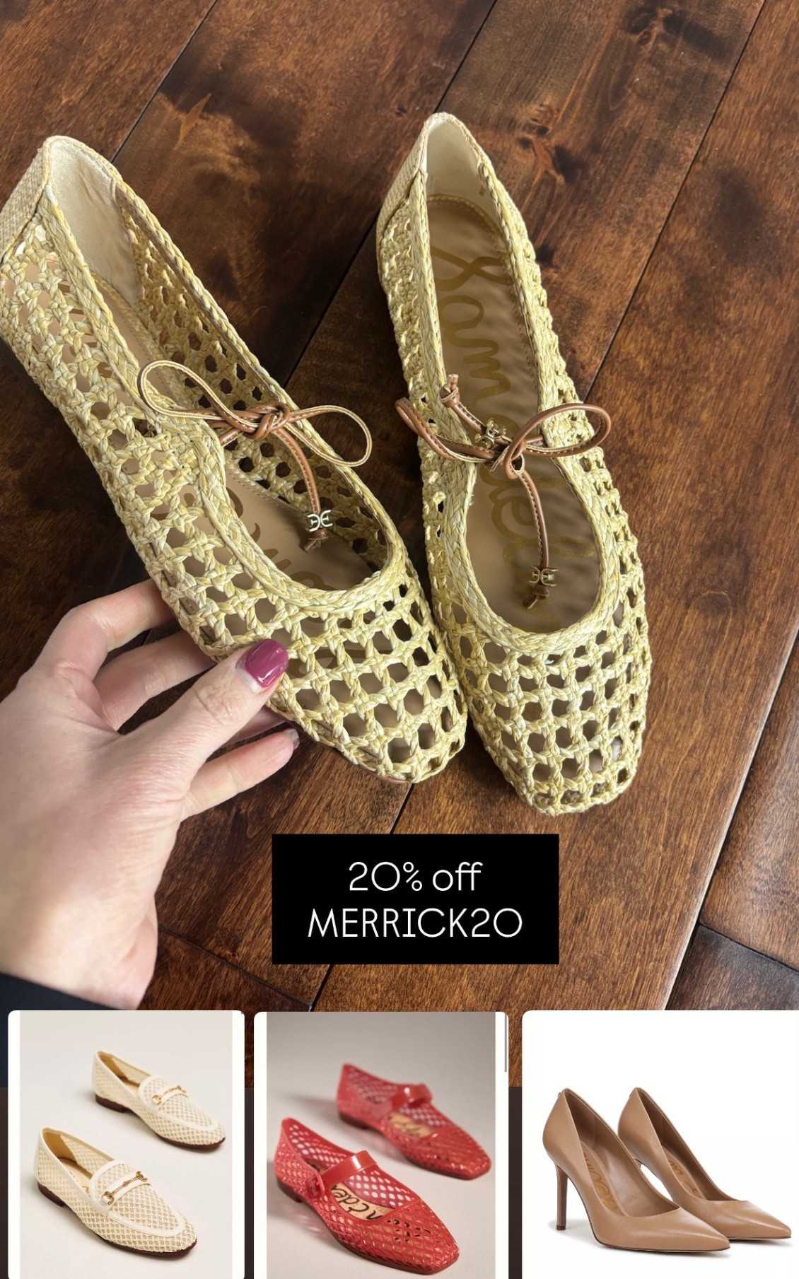 20% some of my favorite @samedelman shows @anthropologie with my code MERRICK20 through March 9! 