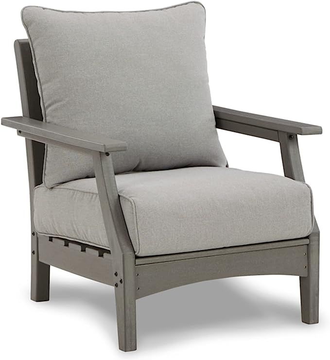 Signature Design by Ashley Visola Cushioned Lounge Chair Set of 2, Gray | Amazon (US)
