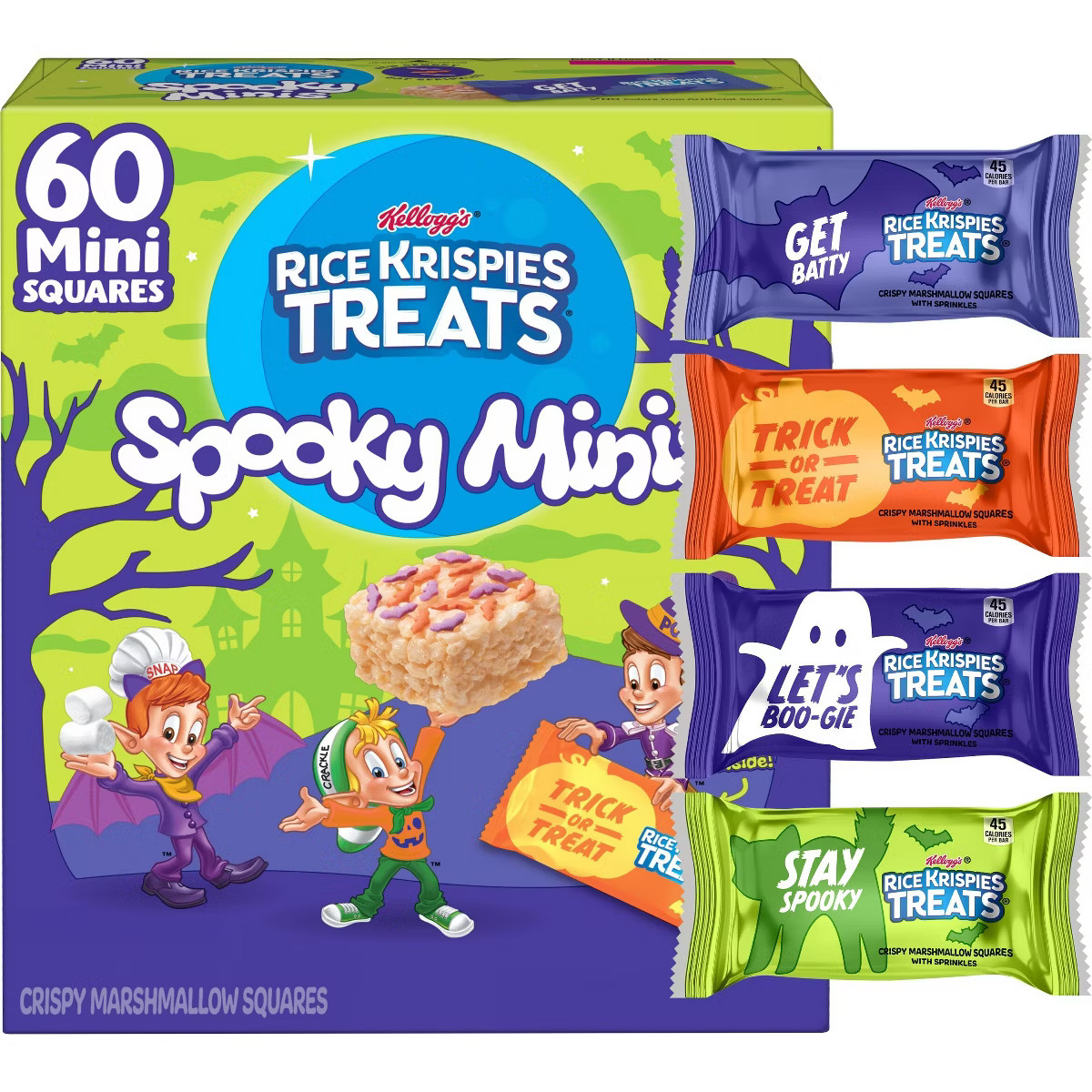 Rice Krispies Treats Halloween Mini Marshmallow Squares Snack - 23.2oz/60ct | Target