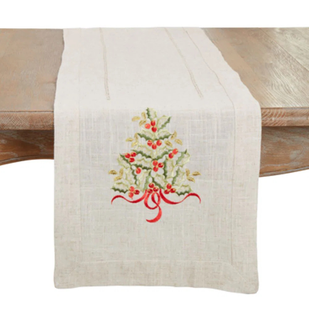 Ayverie Floral Christmas Table Runnner | Birch Lane