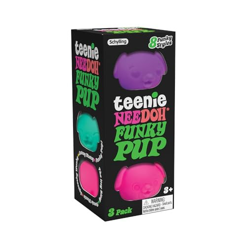 Schylling NeeDoh Teenie Funky Pups - Sensory Squeeze Toy - Contains 3 Mini Groovy Globs - 1.5" Wide - Color May Vary (Pack of 1) | Amazon (US)