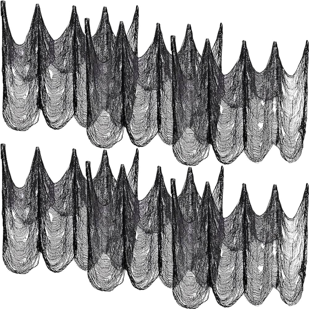 Legigo 6 Pack Black Halloween Creepy Cloth(30 x 72 Inch)- Spooky Scary Gauze for Halloween Party ... | Amazon (US)