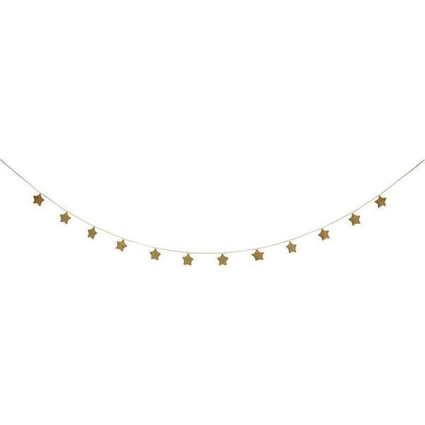 Gold Knitted Star Garland | Maisonette