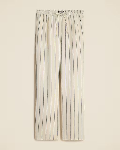 Tall new Soleil pant in striped linen | J. Crew US