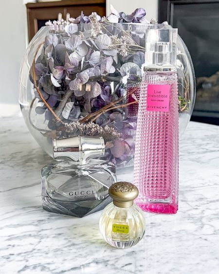Three classic fragrances for spring. These ones have been in my rotation for years and then never disappoint. 

@givenchybeauty Live Irrésistible is a fruity floral with notes of rose and citrus. 
@guccibeauty Bamboo is a fresh floral that features bergamot (my fave!) and ylang-ylang. 
@tocca Florence is my all-time favourite perfume. Totally affordable and so perfect, this green floral scent features bergamot, pear, apple, and grapefruit. 

All three of them make me think of warmer weather. Have you tried any of these perfumes or have similar ones you love? Let me know. 

#LTKstyletip #LTKbeauty #LTKunder100
