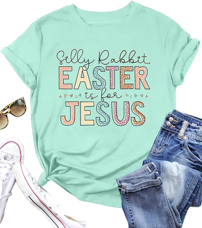 LAZYCHILD Women Easter Teacher Shirts: Funny Teacher Treat with Kindness T-Shirt Bunny Rabbit Tee... | Amazon (US)