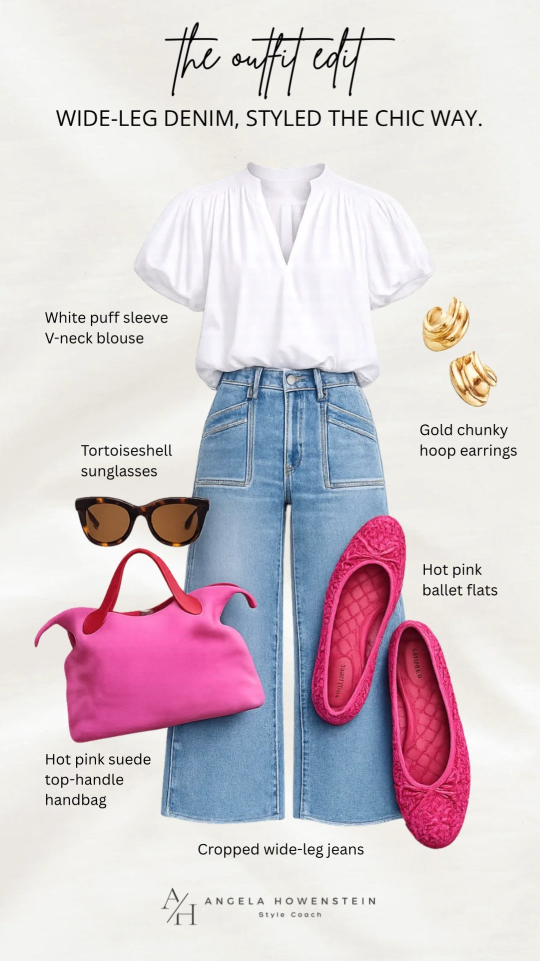 These cropped wide-leg jeans are one of my favorite denim styles—they’re flattering, comfortable, and so easy to dress up or down. I paired them with a classic white blouse and fun pops of pink for a look that’s polished, playful, and perfect from lunch to date night.

💡 LTK MADE EASY

❤️ Heart = Support my posts
🔖 Save = Get sale & restock alerts
📋 Lists = Keep favorites organized
📲 Share = Send to yourself for later
💬 Comment = Ask me anything

#LTKootd #LTKSeasonal #LTKOver40