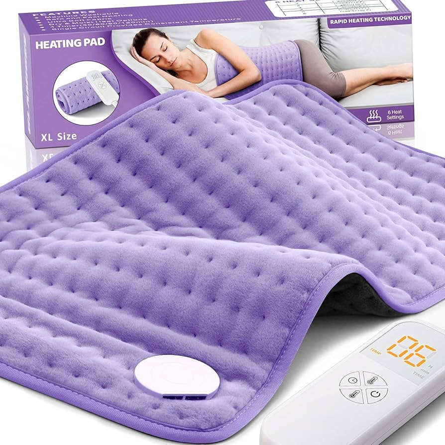 Heating Pad for Back Pain Cramps Relief - Electric Heating Pad for Neck/Shoulder/Muscle Pain - 6 ... | Amazon (US)
