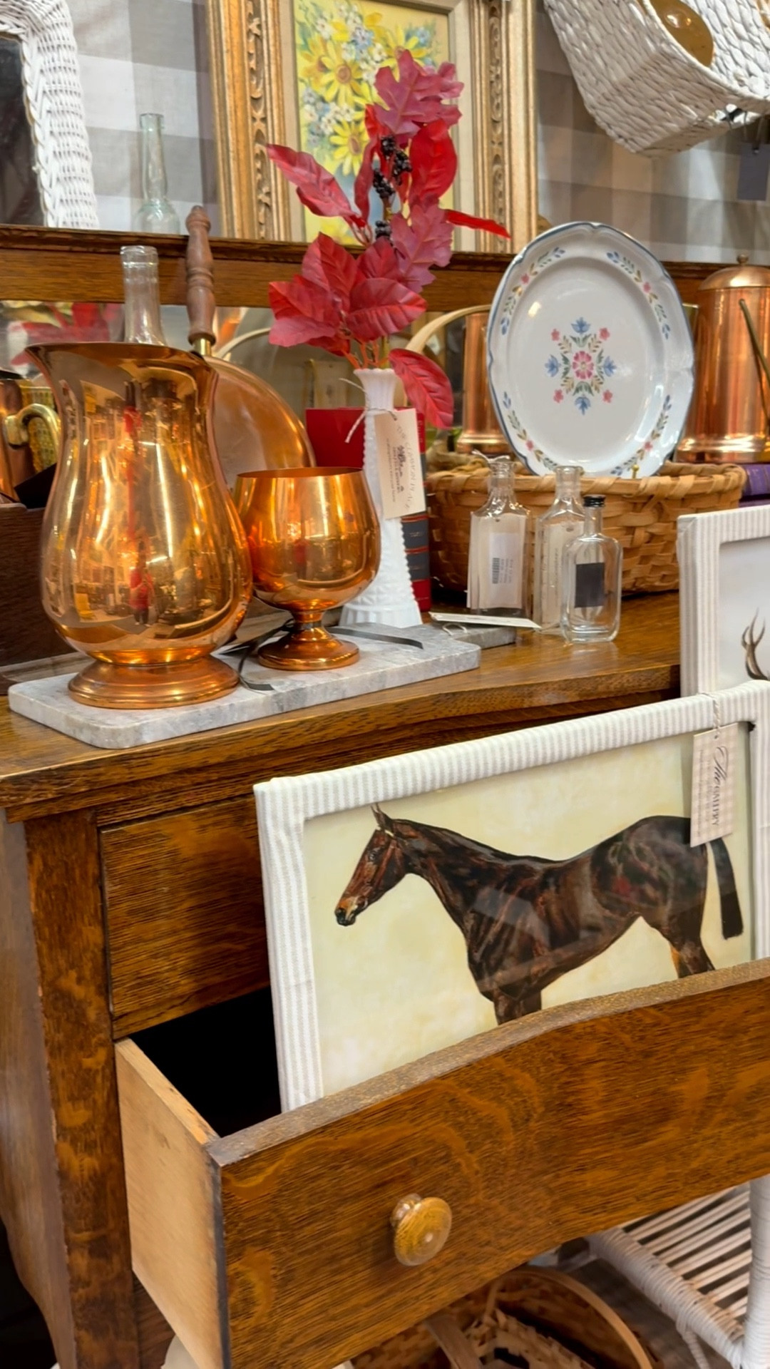 Copper has been beloved for centuries (and for good reason). From 18th-century kitchens to the modern–inspired interiors we swoon over today, copper has always been a symbol of craftsmanship, durability, and timeless beauty.

3 reasons copper will never be just a trend?
 1. It’s functional. So much so that chefs still turn to copper cookware for its precision and heat control (hello William’s Sonoma selection of copper?!)
 2. It’s enduring. Copper is a material that ages gracefully, gaining a patina full of character that gives it even more character through the year.
 3. It’s versatile. I’m a firm believer that classic home materials like copper can be equally as beautiful in a rustic farmhouse kitchen or styled on a modern bar cart.

And here’s the secret: copper shines brightest when mixed. My signature way to mix copper is using green or teal color tones, which is best done with vintage teal glassware or creamy white textiles to create a warm, collected look that we all crave. That old-meets-new mix is what makes a home feel truly yours.

You can shop all these beautifully sourced copper pieces in our booth PS01 inside The Cotton Shed Vintage Market in Bryant, AR — or explore similar pieces linked on our LTK. It’s vintage, straight to you!

#collectedhome #heritagehome #ralphlaurenhome #copper #nancymeyers #equestrianchic #williamsonoma

#LTKFallSale #LTKHome #LTKSeasonal