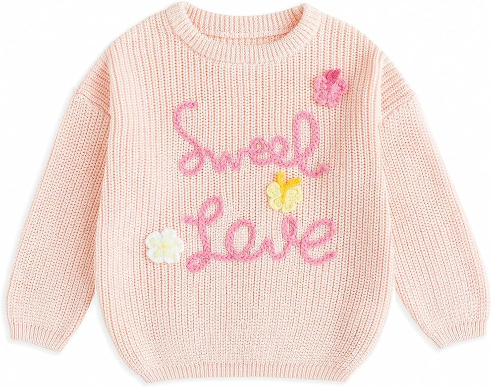 Simplee kids Baby Pullover Sweater Heart Knit Sweater Coat for Autumn Fall and Winter 3M-3T | Amazon (US)