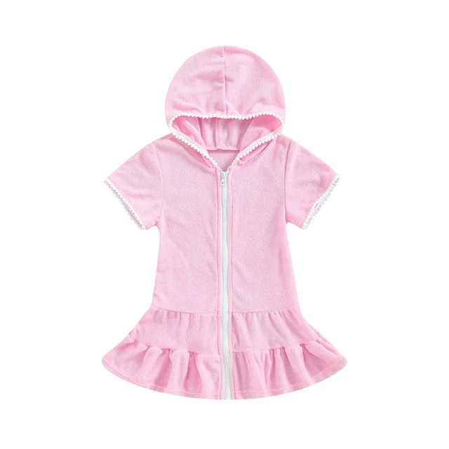 Qiylii Kids Little Girls Swim Cover Up, 1 2 3 4 5 6 7 8 9 10 Years Terry Bathing Suit Coverup Sho... | Walmart (US)