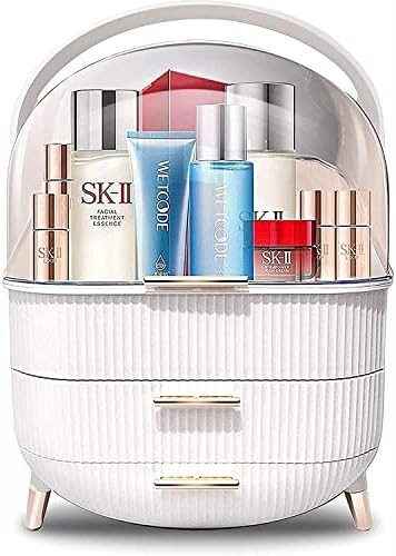 Jeezi Makeup Storage Box Countertop Organizer (White) | Amazon (US)
