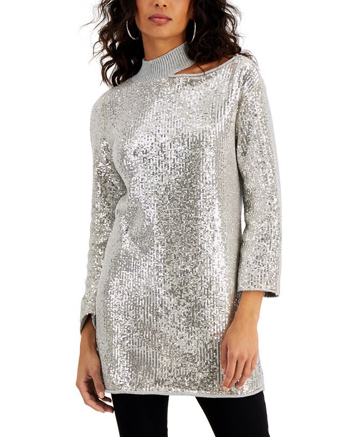 INC International Concepts Sequin Tunic, Created for Macy's & Reviews - Sweaters - Women - Macy's | Macys (US)