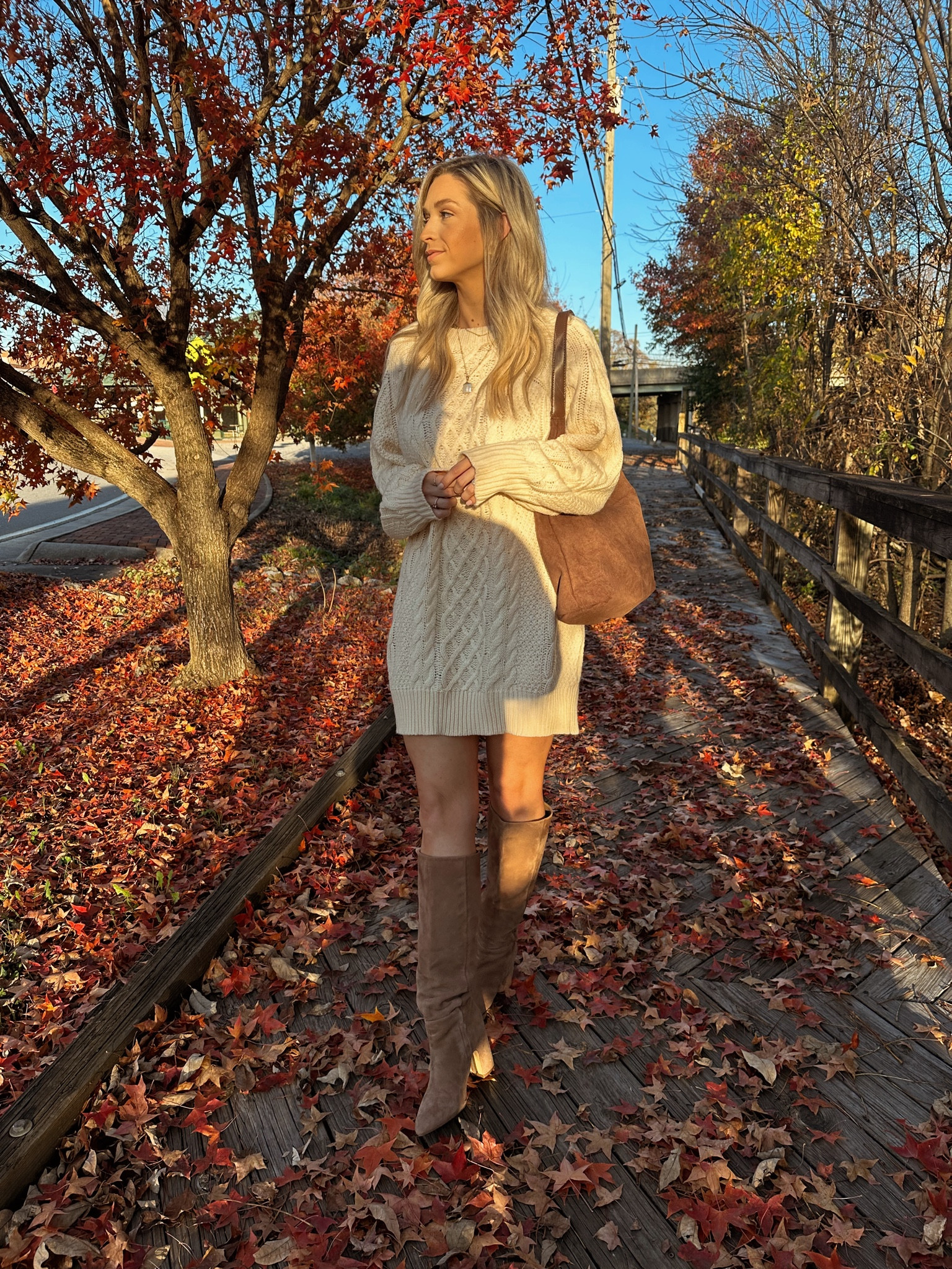 Amazon sweater dress, wearing a large so it would be long enough but could’ve done a medium 
Suede tote bag
Amazon fashion finds

#LTKStyleTip