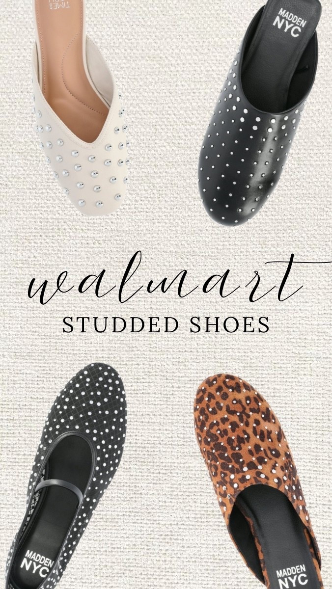 Cutest studded shoes from Walmart! Quite a few pairs are on clearance too. 

#walmart #walmartfashion #walmartdeals #walmartclearance #walmartfinds #shoes #womensshoes

#LTKgrwm #LTKSaleAlert #LTKootd