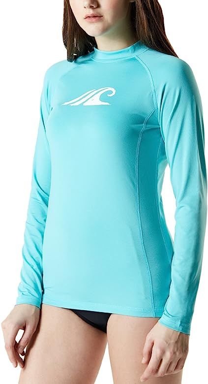 TSLA Women's UPF 50+ Rash Guard Long Sleeve, UV/Sun Protection Swim Shirts, Water Beach Surf Swim... | Amazon (US)