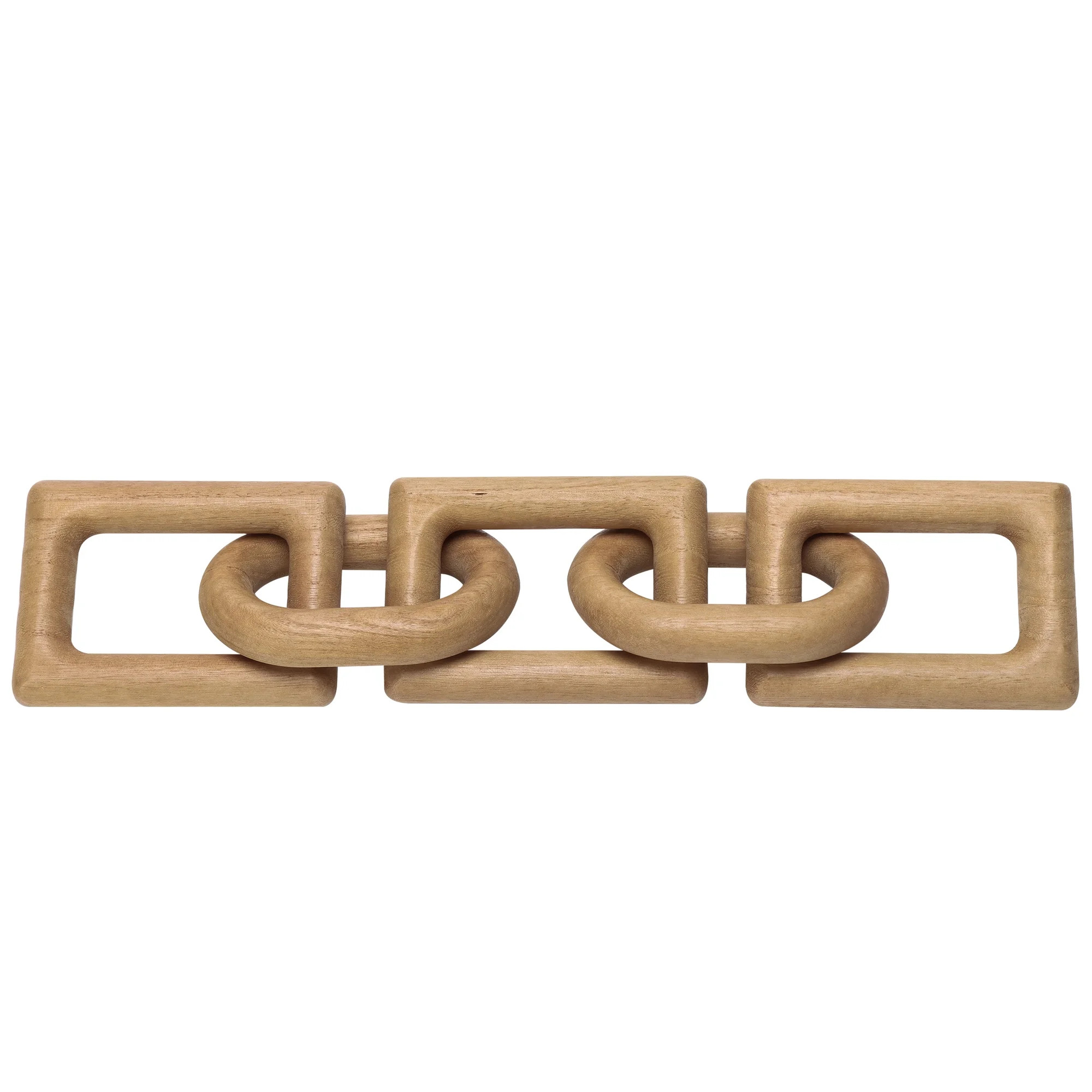 Mainstays Wood Links Light Tan Indoor Tabletop Decor | Walmart (US)