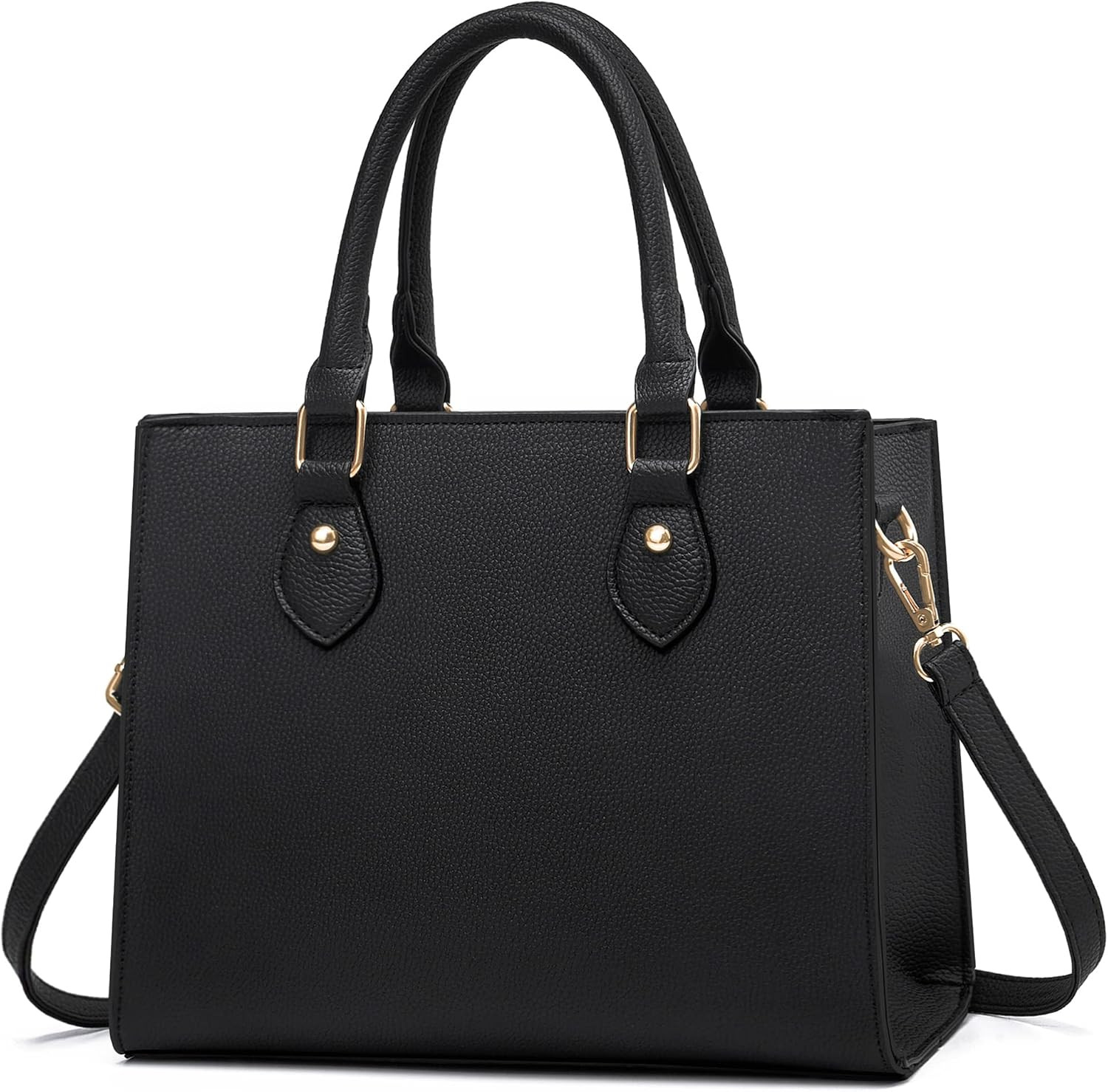 CHICAROUSAL Crossbody Purses and Handbags for Women PU Leather Tote Top Handle Satchel Shoulder Bags (LiZ Black) | Amazon (US)