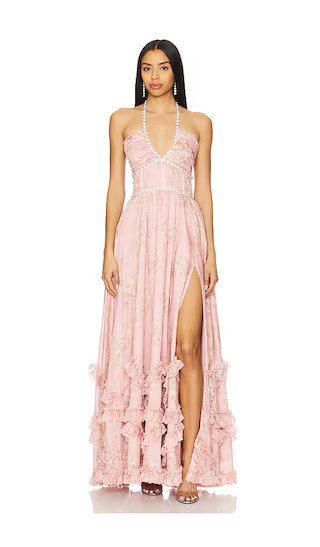 V. Chapman Scarlette Gown in Blush. - size 2 (also in 10) | Revolve Clothing (Global)