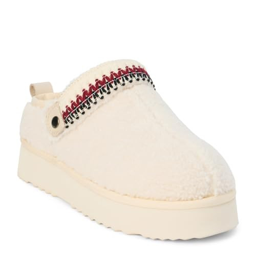 BEACH by Matisse Womens Storm Embroidered Scuff Casual Slippers Casual - White - Size 9 M | Amazon (US)