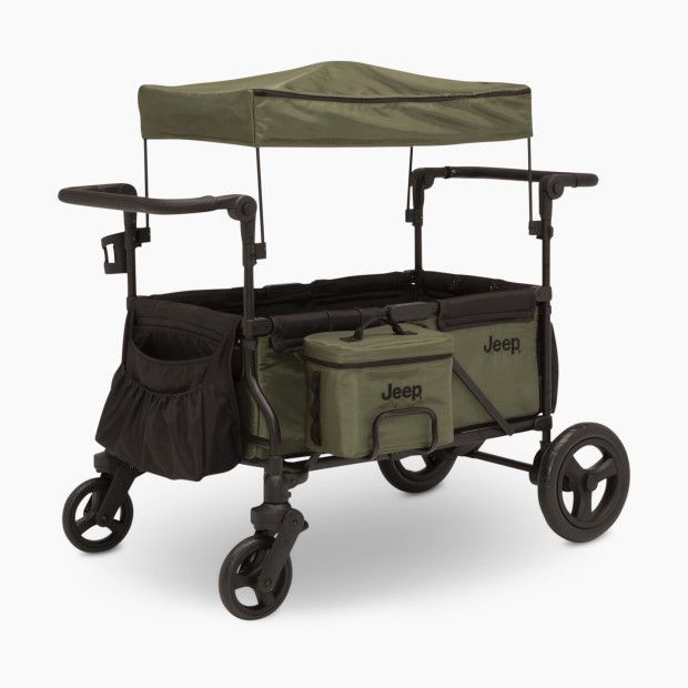 Delta Children Jeep Deluxe Wrangler Wagon Stroller with Cooler Bag & Parent Organizer | Babylist