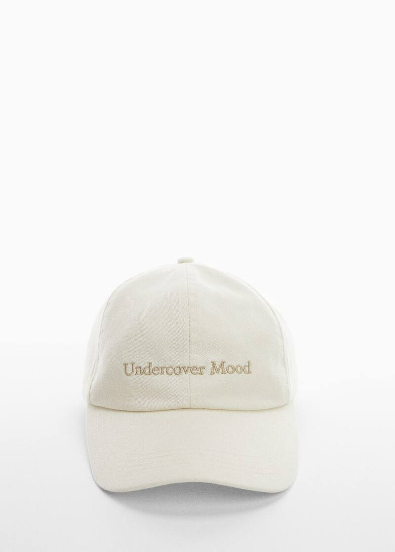 Embroidered message cap -  Women | Mango USA | MANGO (US)